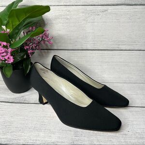 CALICO Sensation Women Black Fabric Slip on Pumps Size 7.5